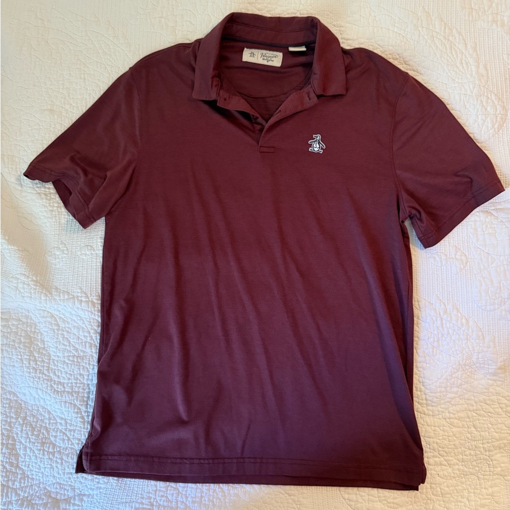 Original Penguin Maroon Men’s Polo Size Medium